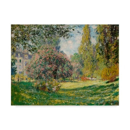 Claude O. Monet 'Landscape The Parc Monceau' Canvas Art,14x19